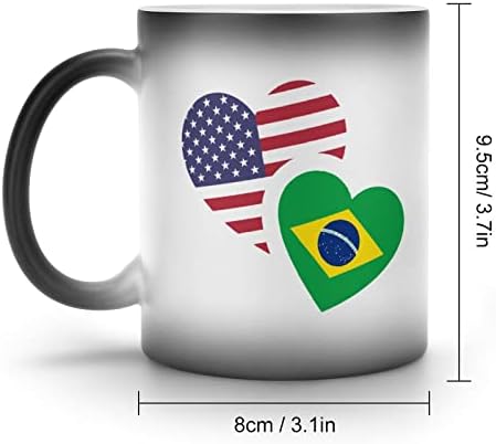 Brasil dos EUA bandeira criativa Descoloração criativa Celemic Coffee Cup