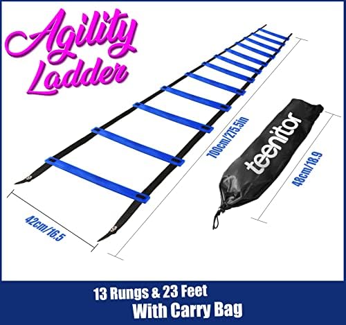 Adolescente 13 Rung Agility Ladder Speed ​​Ladder Treinando escada para futebol, velocidade, Futebol Fitness Feet Training