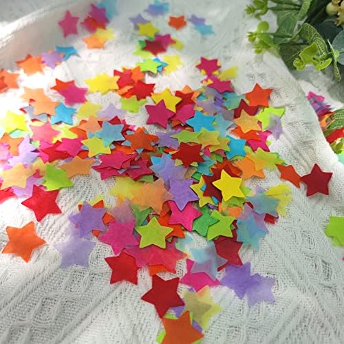 MybbsHower Rainbow Paper Star Confette Scatter para Pacote de Partido de Birthdat de 4000 peças