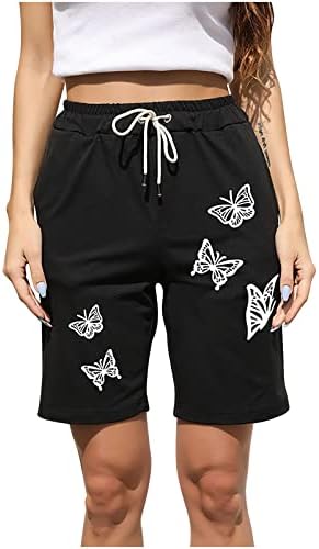 calças de harém de linho lcziwo para mulheres shorts de cintura de cordão casual Praia curta de praia solta com bolsos