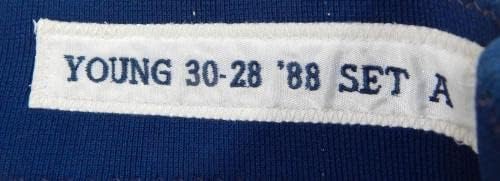 1988 Houston Astros Gerald Young 2 Game usou calças brancas 30-28 DP25283 - Game usado calças MLB usadas