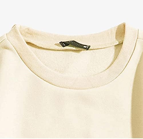 Suéter de manga longa feminina diariamente impressão moletom de camiseta longa carta impressão o pescoço de manga longa feminino