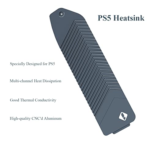 Damomco M.2 NVME SSD Registro de calor para console PS5, PlayStation 5 Console de jogos SSD Slot de expansão Slot de calor, Estado sólido acionamento por acionamento de calor de alumínio