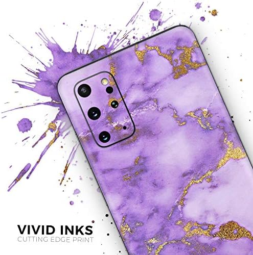 Design Skinz Mármore roxo e papelão de ouro digital V2 Vinil de vinil protetora cobertura de pele compatível com o Samsung