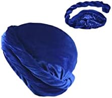 Tudo de todos os lugares Velvet Durag Satin forred Turban para homens