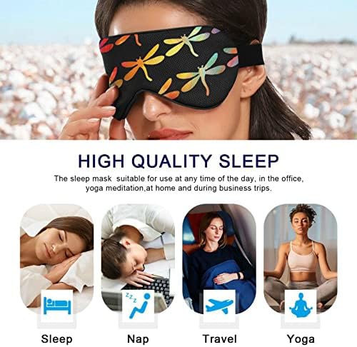 Máscara de máscara para o olho do sono unissex de cor-de-cor-de-cor de arte de arte de arte confortável e confortável