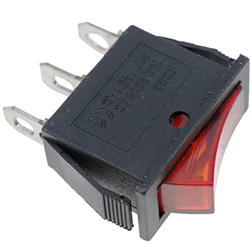 DVParts Rocker Switch iluminado para lareiras elétricas FMI DESA 120927-24 120 VOLT