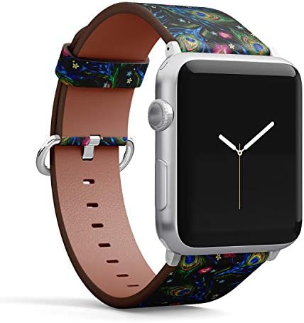 Cinta de pulseira de couro padronizada para séries de relógios Apple 4/3/2/1 gen, substituição para bandas iwatch 38mm/40mm