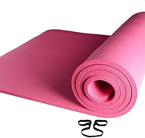10 mm de espessura nbr pura colorido anti-skid yoga mat 183x61x1cm rosa