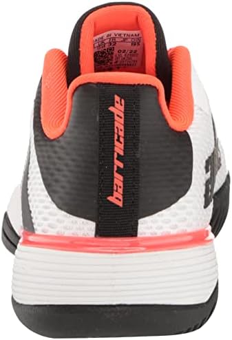 Adidas Barricade Tênis Sapato, Branco/Core Black/Solar Red, 2 Usissex Little Kid