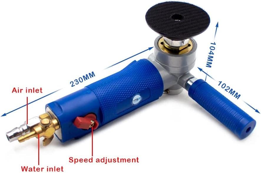 Depila 3 polegadas de injeção de água pneumática Máquina de moagem de polimento de pedra 4300rpm Polimento