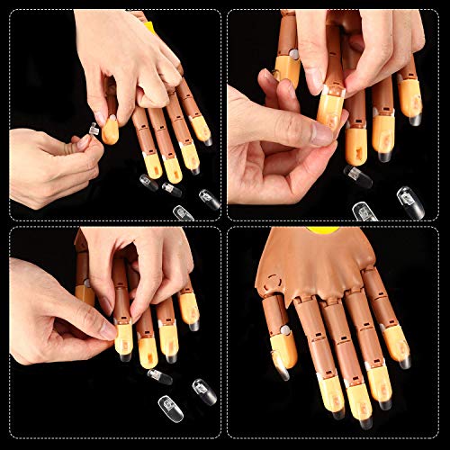 Prática de treinar para unhas Mão, exibição de unhas Manicure Supply flexível Movável Falso Mãos Falsas Para Manicure Manicure Manicure
