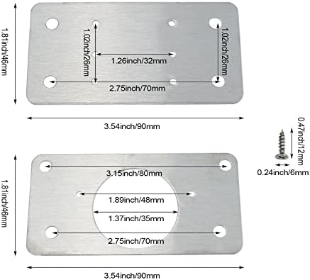 2 conjunto de suportes de placa de reparo de dobradiça Kit com suportes de reparo de placa de aço inoxidável resistente à