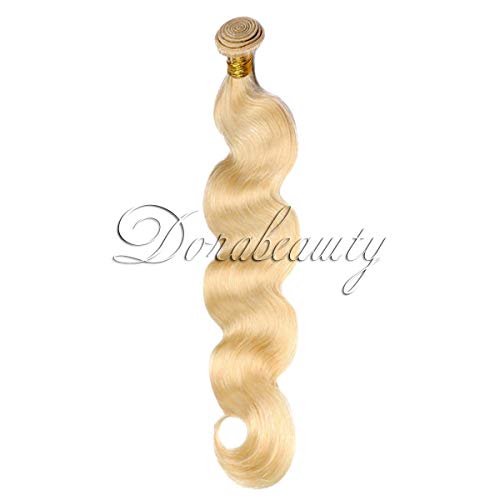 Dorabeauty Human Hair Boundles Bundles cor de cabelo humano brasileiro 613 Platinum Blonde Body Wave 12 polegada…