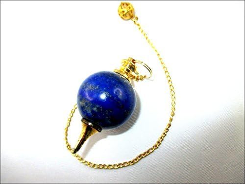 Jet Lapis Lazuli Sphere Ball Pendulum esculpido Reiki Dowsing Detect Metal Encontre pesquisa de pessoa desaparecida