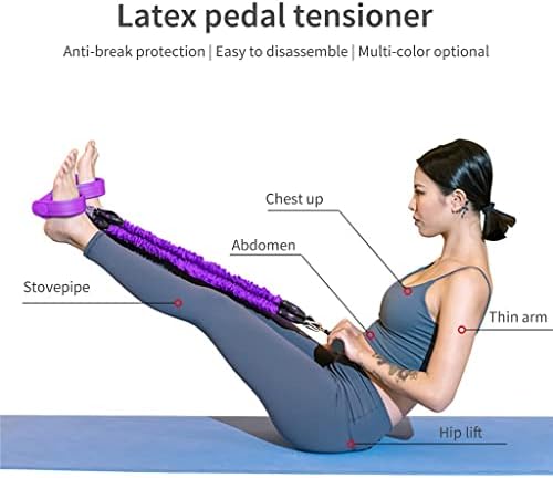 TJLSS Pedal Resistance Banda Conjunto de resistência à prova de quebra Prova ajustável sem deslizamento Muscle Workout