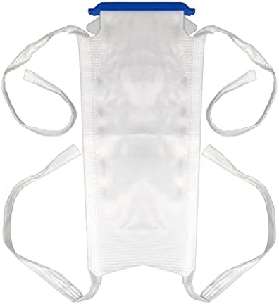 Sacos de gelo recarregáveis ​​com fechamento de grampo [pacote de 5] grande, 6-1/2 x 14 -reutilizável Hospital Easy Filling