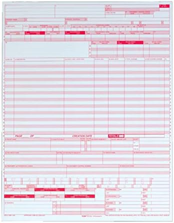 Adams UB-04 Formulário de reclamação de seguro hospitalar contínuo, 1 parte, laser, 8,5 x 11 polegadas, 2500 conjuntos