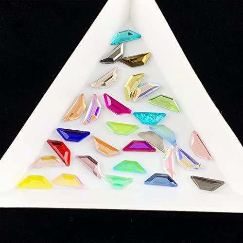 4 * 8mm de forma plana unhas arte strassões de barco colorido de vidro de vidro Diy Crafts Acessórios Cristais para decoração de vestuário de unhas 3D -