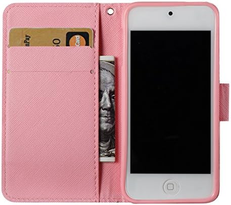 Cague Ipod Touch 5, caixa do iPod Touch 6, Caixa de carteira de couro premium de DTeck 3D com suporte de cartão e