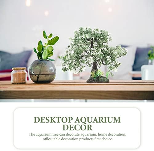 IPETBOOM Decoração de casa Plantas aquários Plantas artificiais Decorações de tanques de peixes Desk Display Tree Fande
