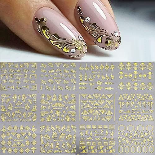 FloworNament Nail Adteners para decorações de unhas de unhas para acessórios de unhas de unhas para unhas de unhas 3D de
