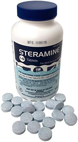 1 x comprimidos de higienização quaternária de esteramina - 150 comprimidos de desinfetante por garrafa por esteramina