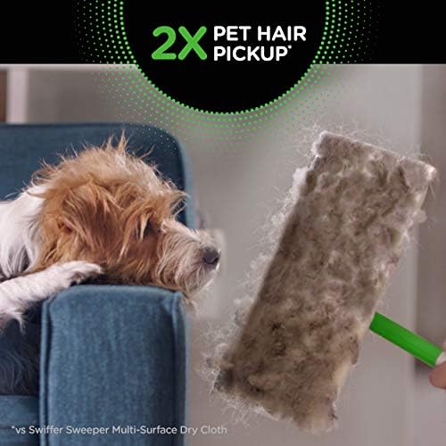 Pet Swiffer Sweeper Pet, reabastecimento de pano de varredura seco pesada com defesa de odor febreze, 32 contagem