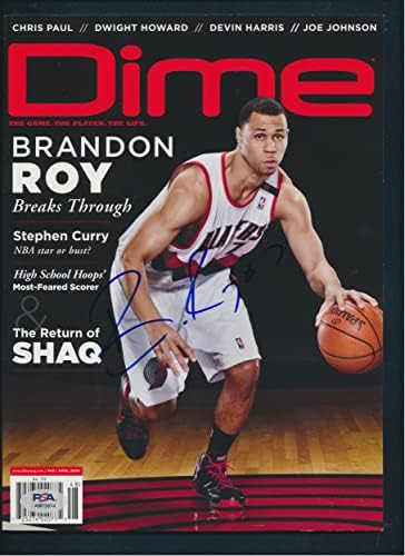 Brandon Roy assinou a revista Autograph PSA/DNA AM13014 - Revistas Autografadas da NBA