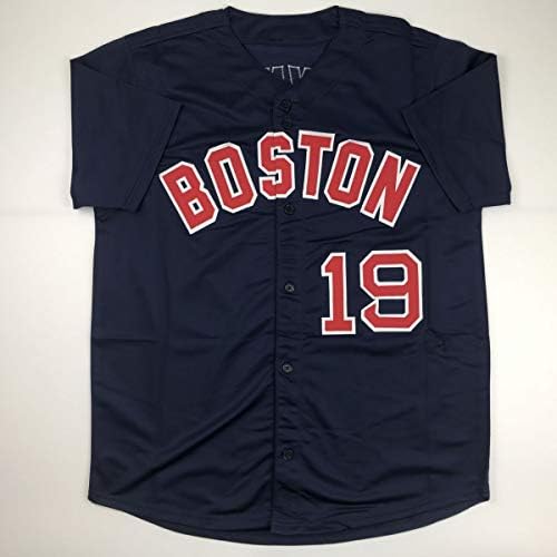 Autografado/assinado Fred Lynn Boston Blue Baseball Jersey JSA COA