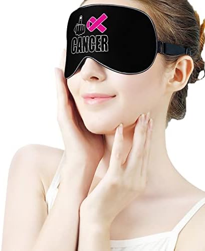 Foda -se máscara ocular do câncer com alça ajustável para homens e mulheres noite de viagem para dormir uma soneca