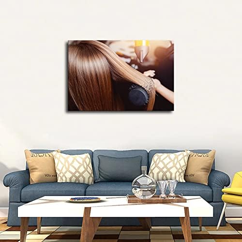 Arte de parede de moda de salão de cabeleireiro Hair Stylist Spa seca cor Posters de salão de beleza e imagens de arte de parede