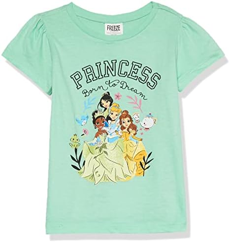 Disney Princess Girls T-Shirt-Cinderela, Belle, Tiana