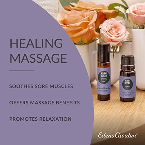 Edens Garden Healing Massage Mistura de óleo essencial, melhor para equilíbrio, alinhamento e valor, Pure & Natural