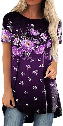 Mulheres soltas feminino de verão impressão casual túnica solta camiseta raglan mangas curtas maiores camisas de