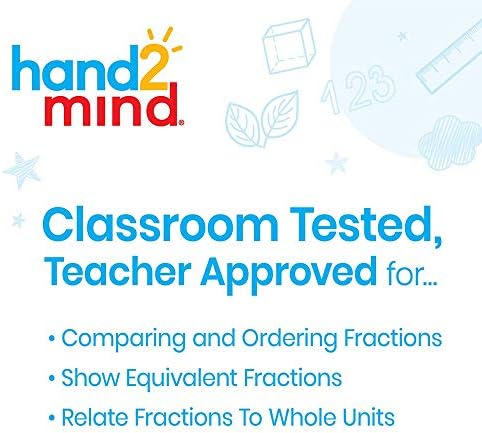 Hand2mind Rainbow Fraction Tower Cubes, Montessori Matemática, manipuladores de fração, fração unitária, cubos de