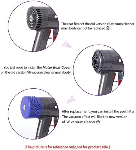 Tampa traseira do motor de substituição Tampa traseira do motor a aspirador para Dyson V6 DC58 DC59 DC62 DC72 DC74 Vacuum