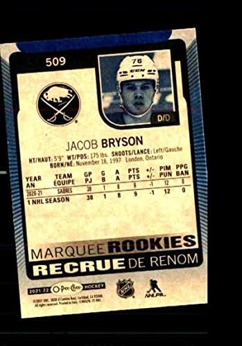 2021-22 O-PEE-Chee Blue Border 509 Jacob Bryson RC Rookie Buffalo Sabres NHL Hockey Trading Card