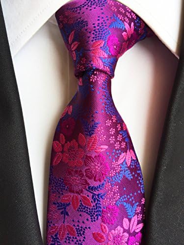 Men's Paisley Floral Pattern lances com bolso suqare de luxo na gravata
