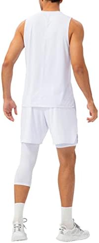 Calça de compressão 3/4 de Valcatch Men Tights de uma perna de camada de base atlética de uma perna para corrida de basquete para corrida