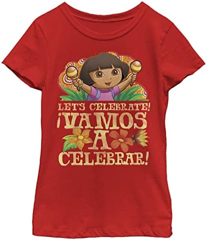 Nickelodeon Dora, o Explorer Cinco de Mayo Girls Short Slave Sleeve Circle