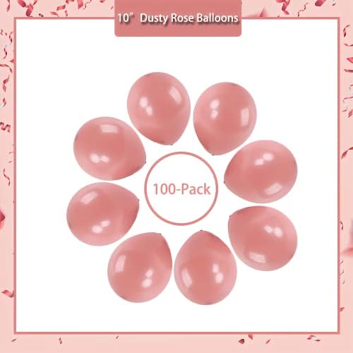 100pcs Rosewood Latex Dusty Rose Mauve Pink Balloon Bouquet Arch Garland Backrop para festa infantil Boho chá de bebê