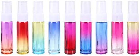 18pcs 10ml perfume garrafa de viagem garrafa de vidro de vidro de vidro de óleo essencial pulverizador de líquido