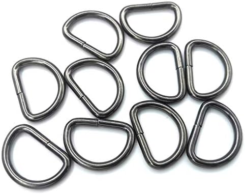 Yixi-Sbest 40 PCs Pesados ​​metais D Ring D Ring não soldado D-anéis variados semi-circulares multifuncionais para sacos