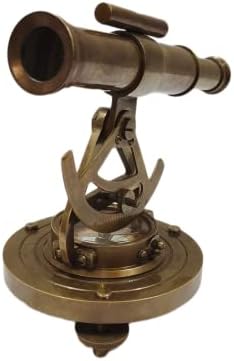 Telescópio de Alidade de Brass Antique de Navirock com Instrumentos de Pesquisa de Compass Alidate Home/Office Table Decor