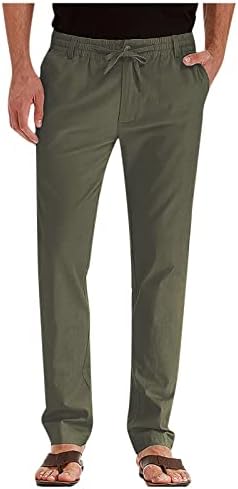 Calça calça de cintura alta dudubaby masculino casual mistura de algodão cintura elástica calça longa calça calças de cintura