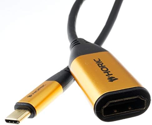 ホーリック Holic HC01-503GD USB Tipo C para HDMI Adaptador de conversor, 3,9 polegadas, USB tipo C masculino para fêmea HDMI