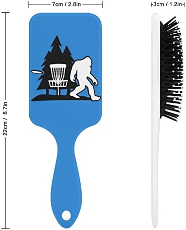 Bigfoot Disc Golf Tree Hair Brush Brush Brush Air Cushion Pente para homens Presente de cabelo para homens