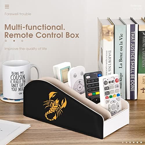 Imperador Scorpion TV Remote Control titular com 6 Compartamentos Caddy Box Desk Storage Organizador para Blu-ray