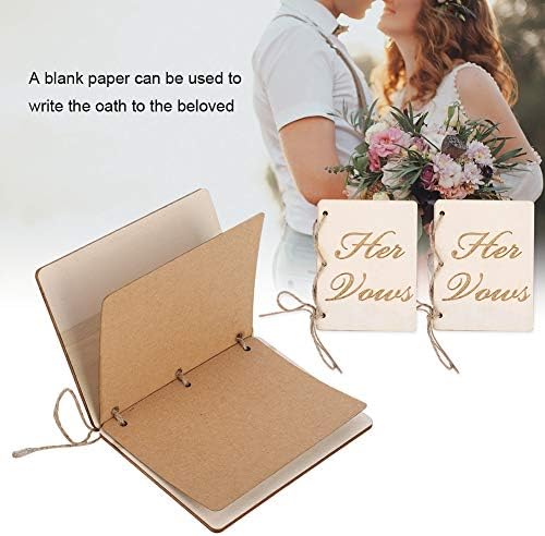 2pcs Wedding Vow Books, His & Her vots Paper com tamanho de bolso e folhetos de casamento Presente de casamento de casamento